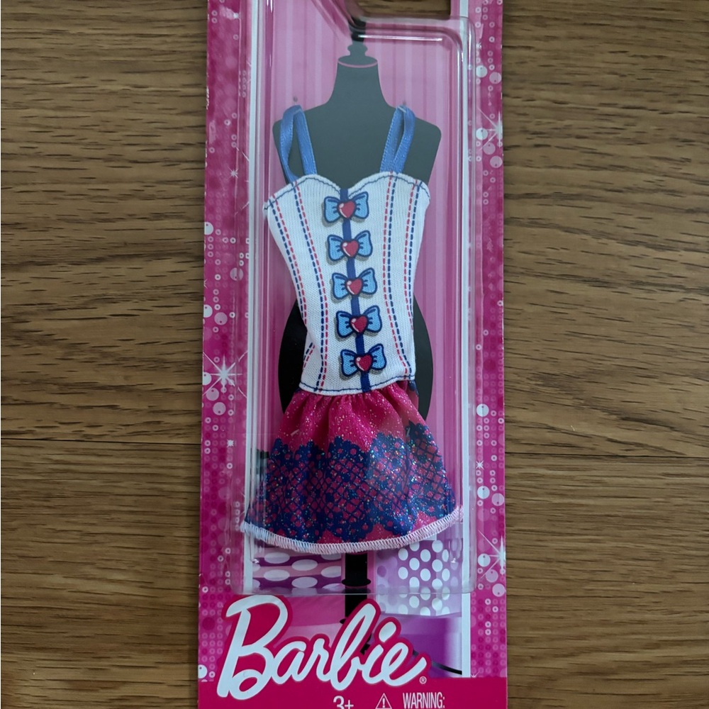 Barbie Pink and Blue Dress with Bow Accents